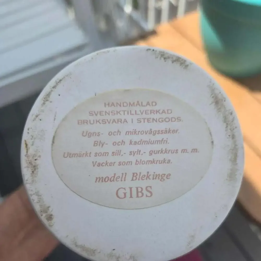 GIBS Blekinge Handmade Stoneware Vase Floral